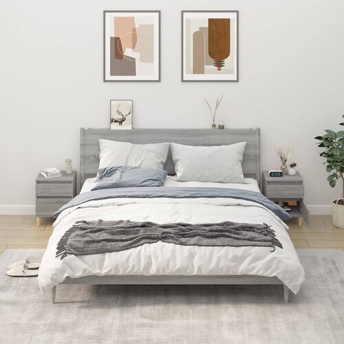 vidaXL Nočna omarica 2 kosa Siva sonoma 40x35x50 cm Cene