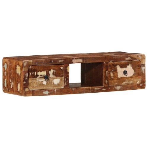 Furnova Stenska TV omarica 100x32x25 cm masivni les obnovljen, (21922782) Cene