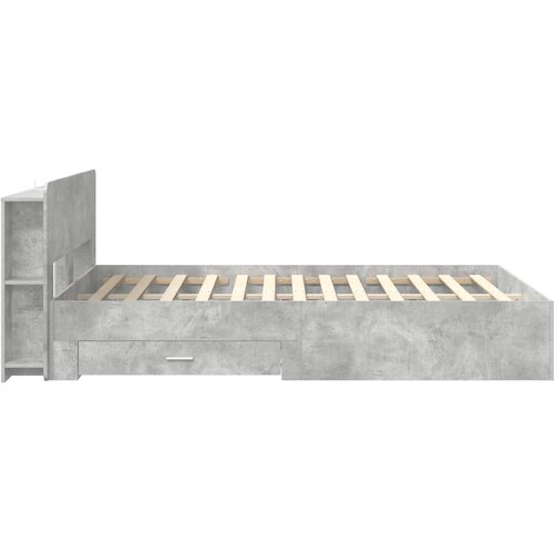  Okvir kreveta s pohranom Betonska siva 160 x 200 cm Slike