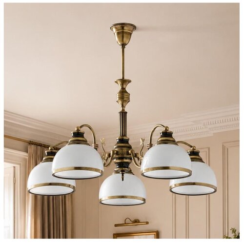 Brilagi Luster na &amp;scaron;ipci TAURUS 5xE27/15W/230V prečnik 70 cm bronza Slike