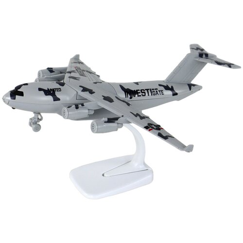 Military Gray Camo UNITED Airplane Figurine HW-605 Slike
