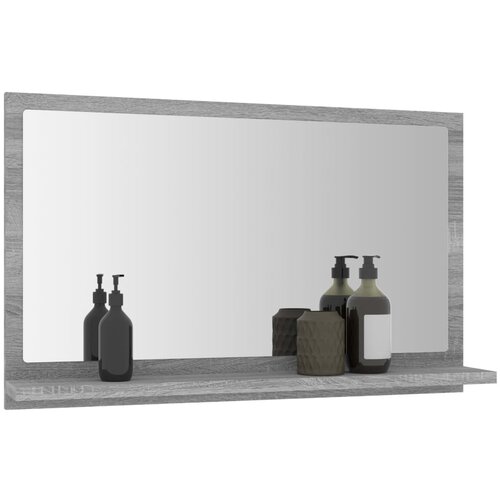  Kupaonsko ogledalo boja sivog hrasta 60 x 10,5x 37 cm drveno Slike