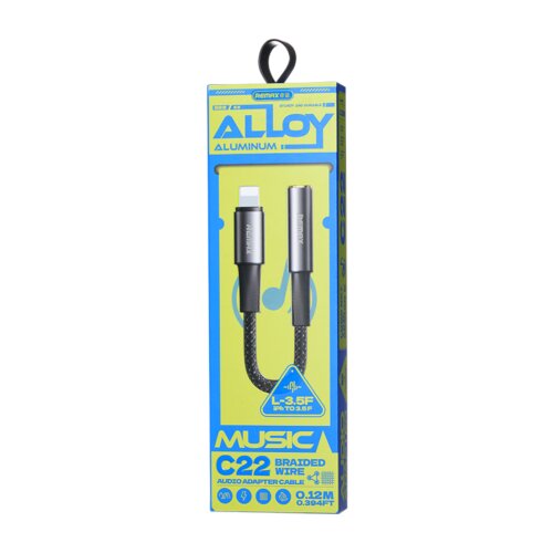 Remax Audio adapter kabl Velocity CB08, Lightning na 3.5 mm, 0.12 m, Crni Cijene