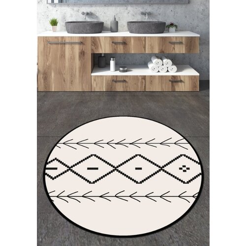 Lessentiel Maison kupatilski otirač Sagitta, 100cm, Crno-beli Cene