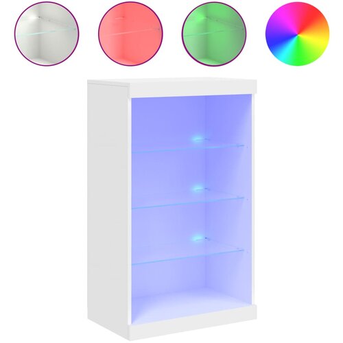 Maison Chic Komoda - Predalnik z LED lučkami bela 60,5x37x100 cm, (21717386) Cene
