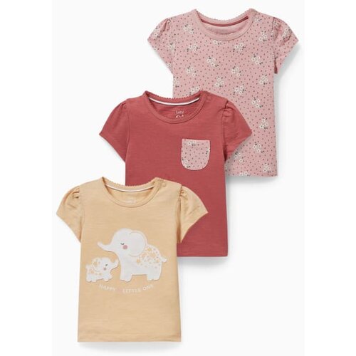 CA set majica kratkih rukava za devojčice, 3 komada, višebojni Cene