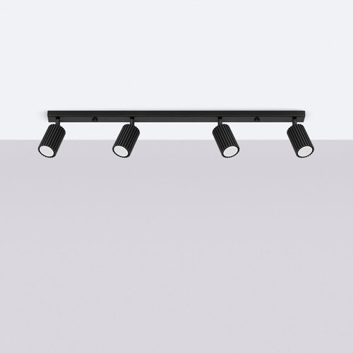 Nice Lamps crna stropna svjetiljka 6,5x81 cm gleam &amp;ndash; Slike