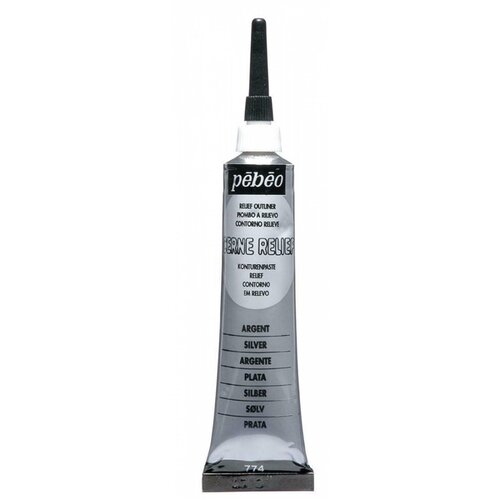 PEBEO kontura Pebeo Cerne Relief 20 ml Silver Cene