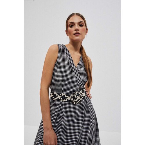 Moodo BELT L-PA-4002 ČERNO_B&amp;Iacute;L&amp;Yacute; Slike