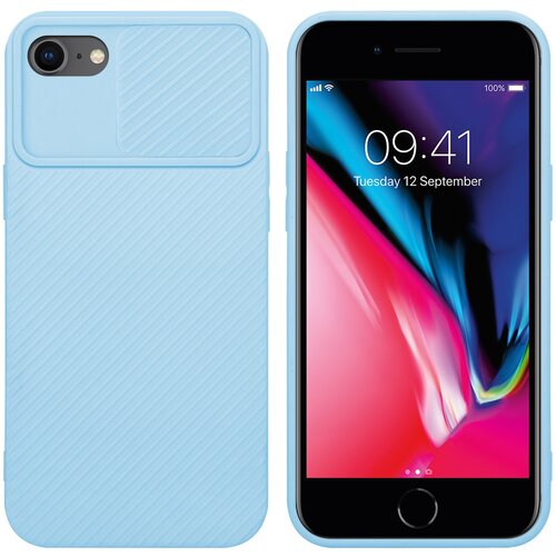 Cadorabo Ohišje, združljiv z Apple v Bonbon Light Blue - Zaščitni pokrov, narejen iz fleksibilnega silikona TPU in z zaščito pred kamero, (20591236) Cene
