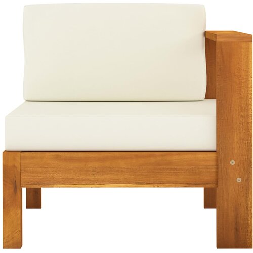 Maison Chic Sredinski kavč - Sofa - Kanape z 1 naslonjalom za roke kremno bel trdna akacija, (21727603) Cene