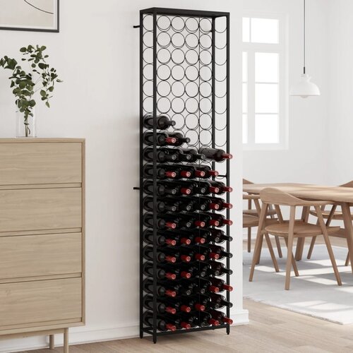  Stalak za vino za 95 boca crni 54 x 18 x 200 cm kovano željezo Cijene