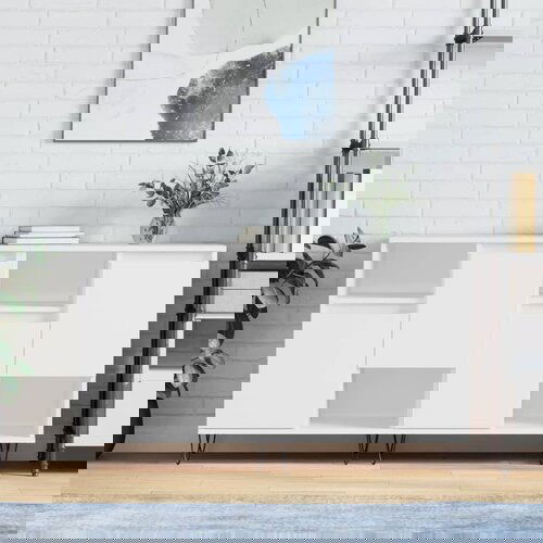 vidaXL Komode bijele 2 kom od konstruiranog drva Cijene