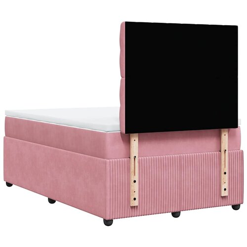 Box spring krevet s madracem ružičasti 120 x 200 cm bar&amp;scaron;unasti Slike