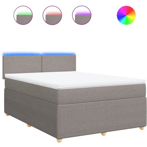 Maison Chic Box spring postelja - Vzmetna postelja z vzmetnico taupe 140x190 cm blago SL4398, (21888552) Cene