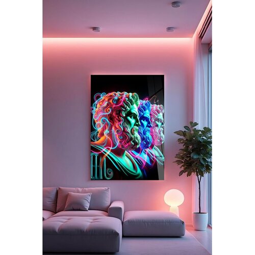 WALLXPERT Hhlneon003 - 30 x 40 multikolor dekorativno stakleno slikarstvo Cene