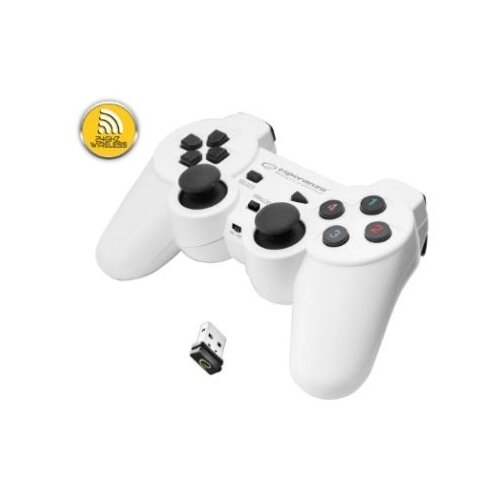 Game Pad ESPERANZA GLADIATOR, vibration, PS3/PC, wireless, white/black, EGG108W Cijene