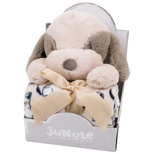 Jungle baby ćebe igračka dog beige Slike