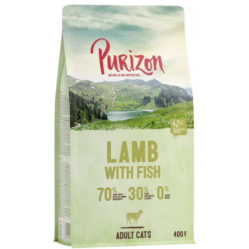 Purizon Akcija! 2 x 400 g - Adult janjetina i riba – bez žitarica