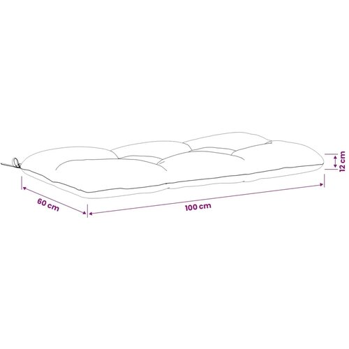  Jastučić za klupu VIANEN 100% poliester Plava 100 x 60 x 12 cm - Plava 100 x 60 x 12 cm Slike