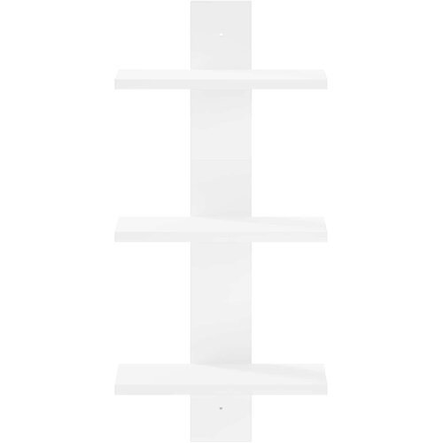  Zidna polica Bijela 30 x 13,5 x 64,5 cm Prerađeno drvo Slike