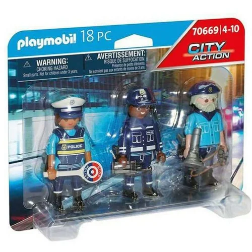  Playset  City Action Police Figures Set Playmobil 70669 (18 pcs)