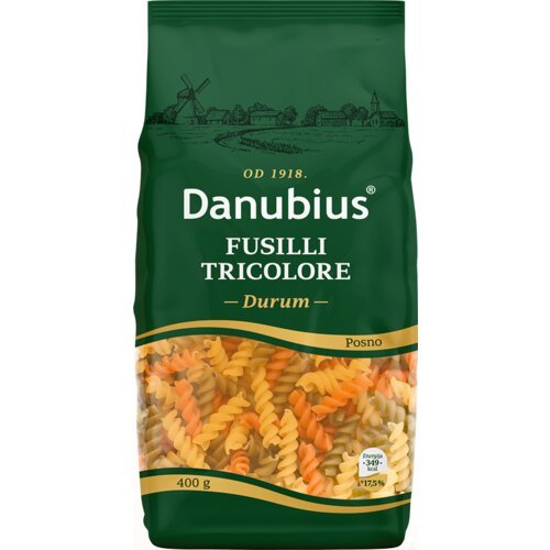 Danubius fusilli tricolore 400 gr Slike