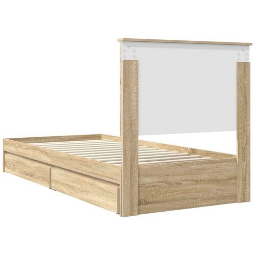  Krevet s od storage Sonoma hrast 90 x 190 cm Konstruirano drvo Slike