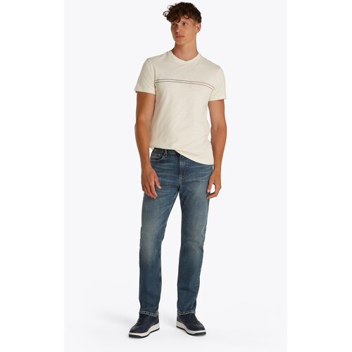 Tommy Jeans Majica svijetlobež / crvena / crna Slike