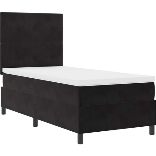  Posteljna podlaga z vzmetnico – črna, 90x200 cm, žamet, (22053021) Cene