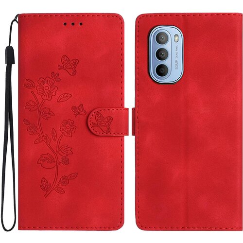 INORCO Za Motorola Moto G52 4G/G82 5G PU usnjena torbica za telefon z odtisom cvetov, denarnica za mobilni telefon, pokrov stojala, (22033765) Cene