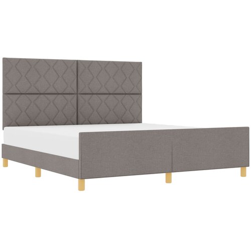 vidaXL Okvir za krevet Sivo-smeđa 180 x 200 cm tkanina - Sivo-smeđa 180 x 200 cm Dizajn s rombovima Cene