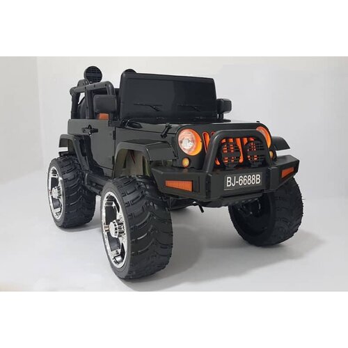 Džip za decu jeep wrangler sa mekim gumama i kožnim sedištem - crni, BJ-6688B Cene