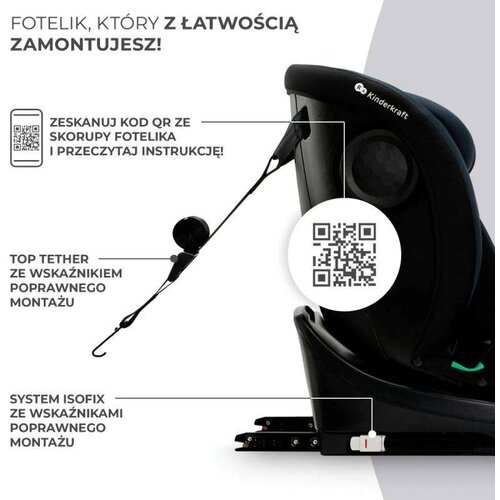 Kinderkraft autosediste (0-36kg) i-grow i size black ( KCIGRO00BLK0000 ) Slike