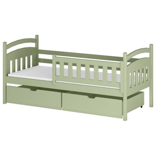  Drveni dječji krevet Terry s ladicom - olive - 180x80 cm - Madrac PE pjena 8 cm-spužvasti madrac Cijene