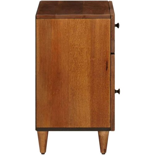  Noćni ormar s ladicama Smeđa 50 x 33 x 60 cm Čvrsto drvo manga Slike
