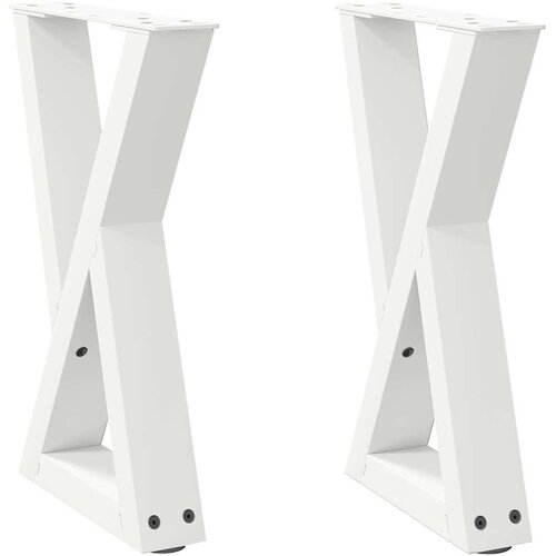  Noge za stolić za kavu 2 kom bijele 38x(42-43 3) cm čelik Slike