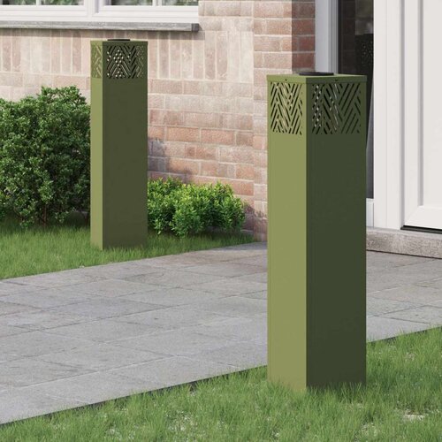  Solarna LED svjetlost za stazu 2 pcs Maslinasto zelena Cene