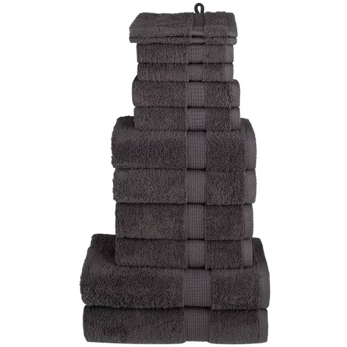 VidaXL Komplet brisač iz bombaža 12-delni SOLUND antracit 600 gsm, (21409876) Slike