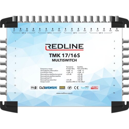 Redline Multi&scaron;alter 4 satelita na 16 utičnica &ndash; TMK 17/16S Cijene