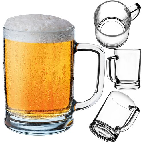KADAX vrček za pivo 400ml 0.4L za pivo z ročajem velik kozarec debel kozarec darilo, (5000351520) Cene