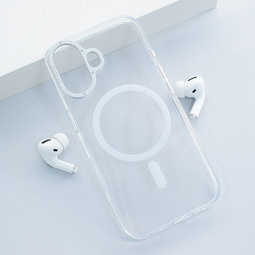  Maska za iPhone 16 Berlia Crystal Armor Magnetic transparent bela Cene