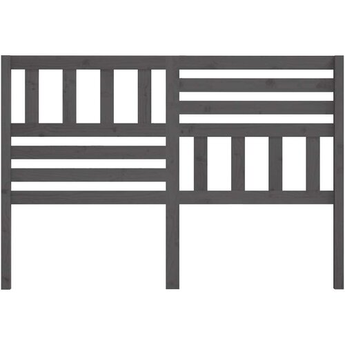  Uzglavlje za krevet sivo 156 x 4 x 100 cm od masivne borovine Slike
