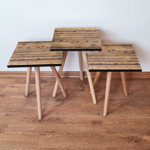 Hanah home Set 3 stočića 3Shp344 Brown Cene