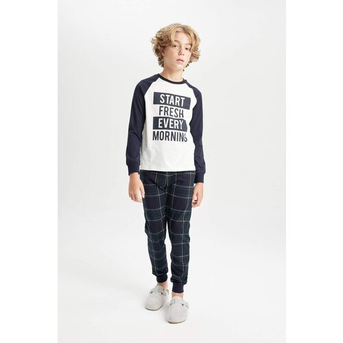 Defacto Boy Printed Long Sleeve Pajama Set Slike