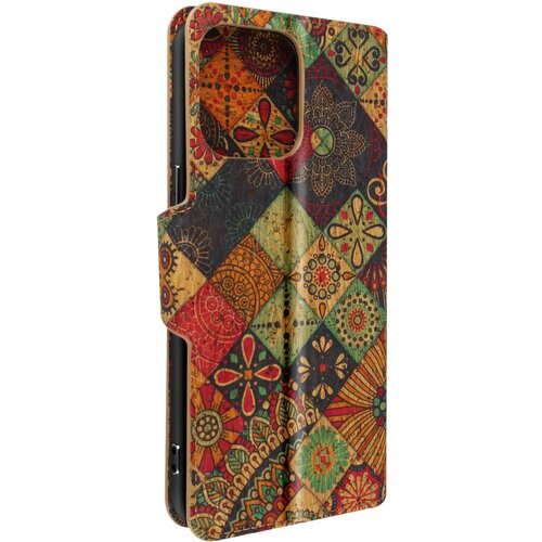 AVIZAR Ovitek iz plute za iPhone 15 Pro Max, preklopna denarnica - boho, (21136737) Cene