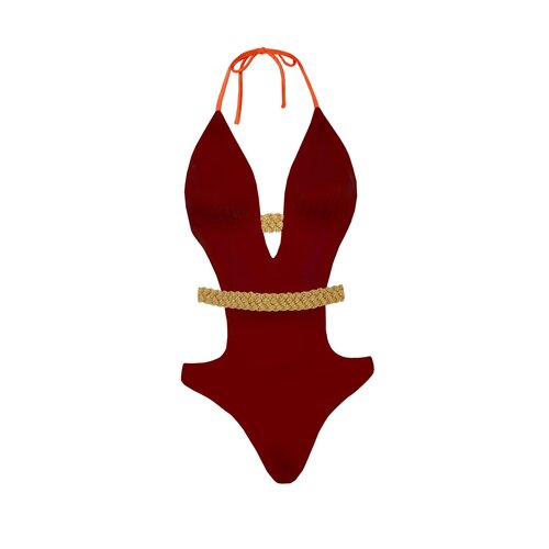 DEVI COLLECTION Ženski jednodelni kupaći kostim Gaia bordo Cene