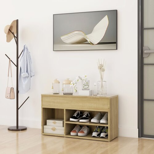 vidaXL Klupa za cipele boja hrasta sonome 80 x 30 x 45 cm od iverice Cijene
