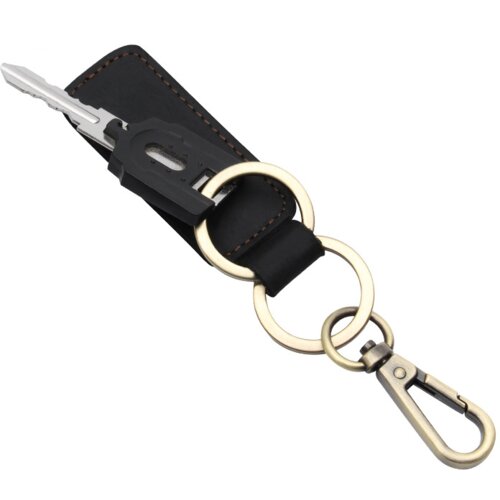 INF Retro avtomobilski obesek za ključe iz pravega usnja Black L, (21245845) Slike