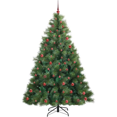 VidaXL Umjetno božićno drvce s stalakom Zelena 210 cm PE i PVC Slike